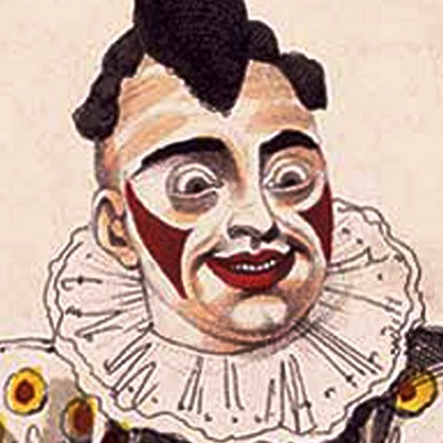 Joseph Grimaldi the ghostly clown.