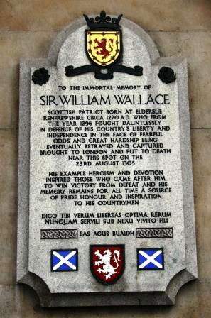 William Wallace memorial - Haunted London walk.