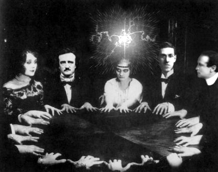 Picture of people at a seance.