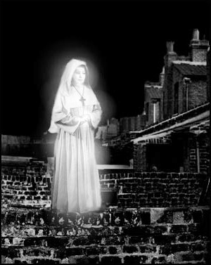 The ghostly nun is just one of the spectres encountered on our walk of London's haunted Theatreland.