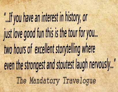 The Mandatory Travelogue review of Richard's Ghost Walk.