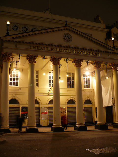 The Theatre Royal Haymarket is the last theatre we visit on the ghost walk.