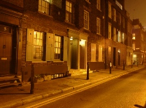 A sinister looking house on the London Ghost Walk.