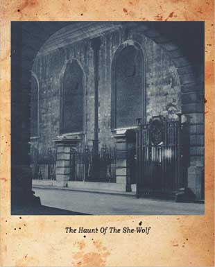 The ruined walls of Christchurch, Greyfriars, a haunted church.