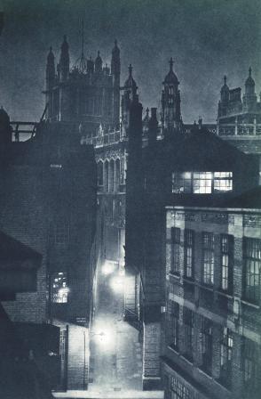 A haunted street on our London Ghost Walk.